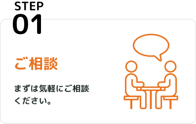 STEP1 ご相談 まずは気軽にご相談ください